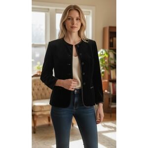 Vtg Highland Queen Velvet Blazer 14 Canada Goth Witchy Glam Holiday Party Jacket